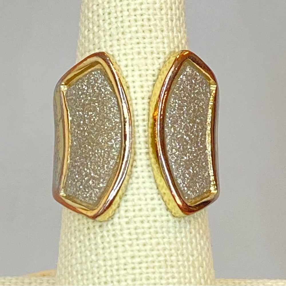 Vintage Cocktail Ring MCM Classic Gold Tone Silver Tone Sparkly Open Unique